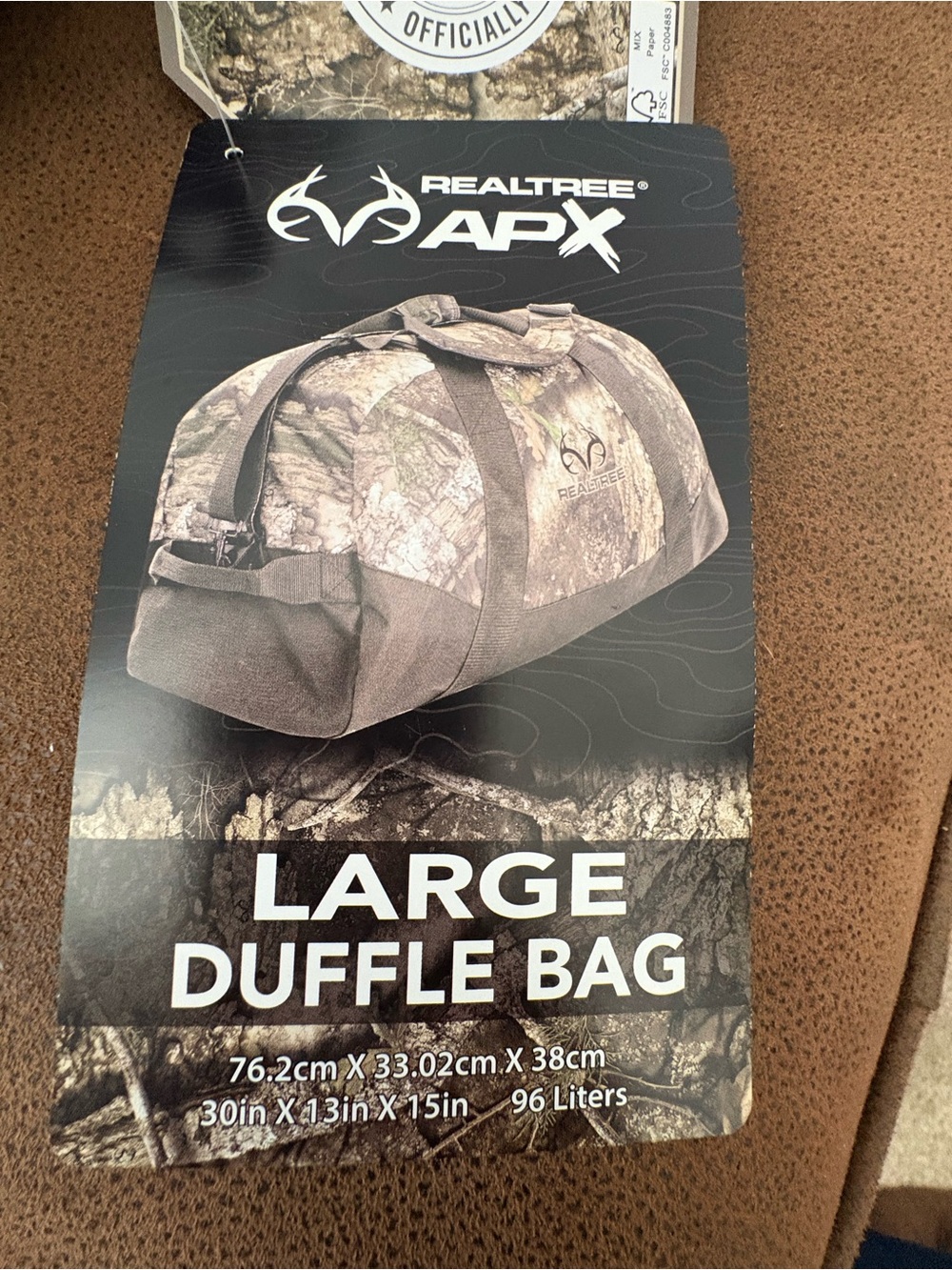 Duffle Bag-Realtree Large Camo. Brand New in case.